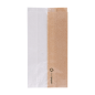 SACHETS POUR SANDWICHES AVEC FENÊTRE ECO 'CORNER WINDOW' 38 G/M2 12+6x23 CM NATUREL PARCH.INGRAISSABLE (250 UNITÉ)