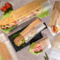 SACHETS POUR SANDWICHES AVEC FENÊTRE ECO 'CORNER WINDOW' 40 G/M2 12+6x30 CM NATUREL PARCH.INGRAISSABLE (250 UNITÉ)
