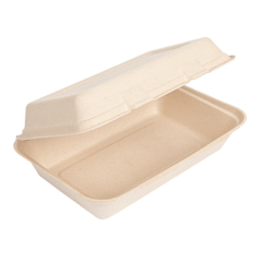 COQUILLES "L" 'BIONIC' 1 L 16x24x7,5 CM NATUREL BAGASSE (400 UNITÉ)