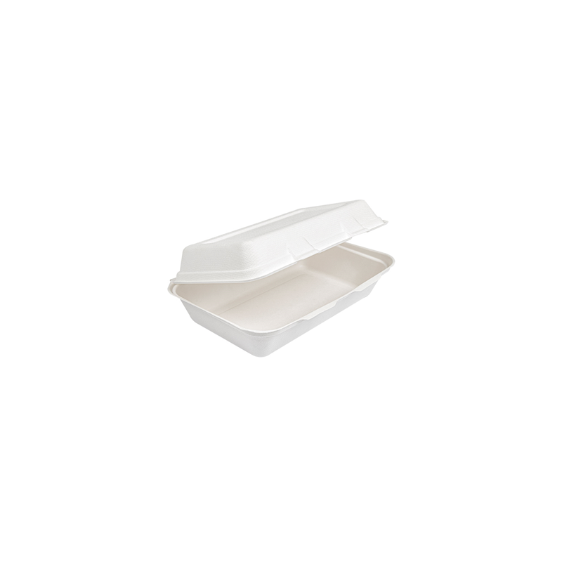 COQUILLES "L" 'BIONIC' 1 L 16x24x7,5 CM BLANC BAGASSE (400 UNITÉ)