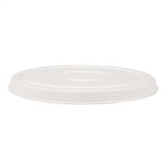 COUVERCLES BAS POUR SALADIERS 231.26/224.32 'BIONIC'  Ø16x1,2 CM BLANC BAGASSE (600 UNITÉ)