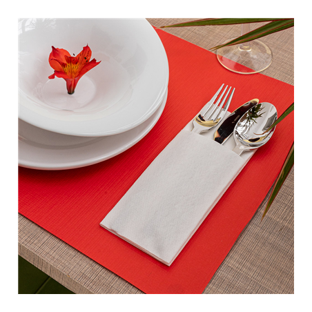 SETS DE TABLE  48 G/M2 31x43 CM ROUGE CELLULOSE (2000 UNITÉ)