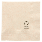 SERVIETTES ECOLABEL 2 PLIS  18 G/M2 25x25 CM NATUREL OUATE RECYCLÉE (4800 UNITÉ)
