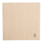 SERVIETTES ECOLABEL 'DOUBLE POINT' 19 G/M2 30x30 CM NATUREL OUATE RECYCLÉE (1800 UNITÉ)