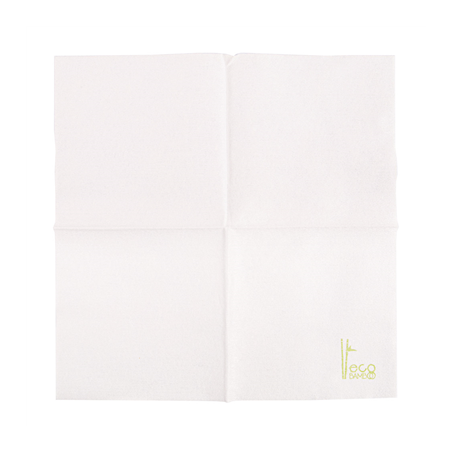 SERVIETTES 'ECO-BAMBOO' 70 G/M2 20x20 CM BLANC BAMBOU (3600 UNITÉ)