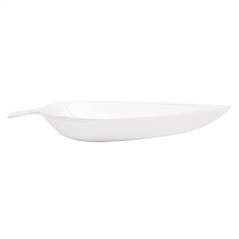 RÉCIPIENT FEUILLE 'BIONIC'  9x6x1,2 CM BLANC BAGASSE (1000 UNITÉ)