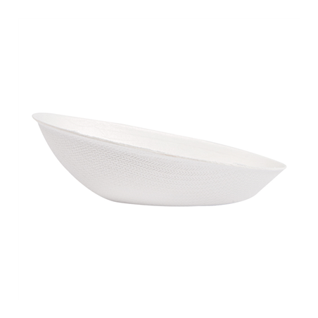 RÉCIPIENT OVALE 'BIONIC'  8x4,8x2,7 CM BLANC BAGASSE (1000 UNITÉ)