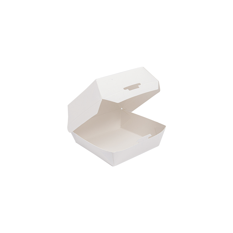 BOÎTES MINI BURGER  250 G/M2 7,3x7,7x5 CM BLANC CARTON (500 UNITÉ)