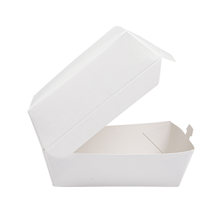 BOÎTES MINI BURGER  250 G/M2 7,3x7,7x5 CM BLANC CARTON (500 UNITÉ)