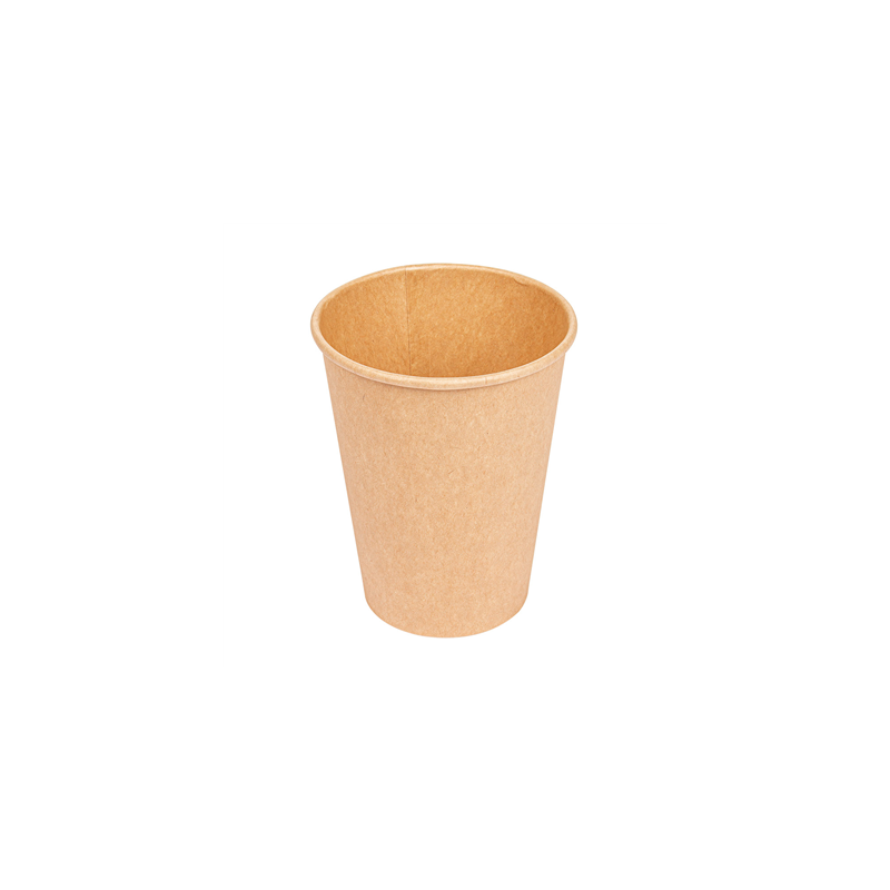 GOBELETS BOISSONS CHAUDES 1 PAROI 360 ML 300 + 18 PE G/M2 Ø9/6x11 CM MARRON CARTON (1000 UNITÉ)