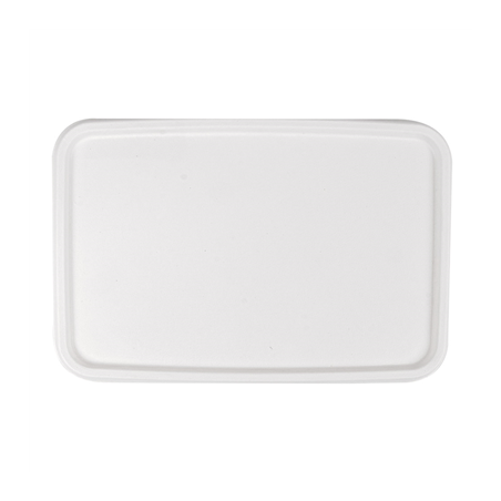 COUVERCLES POUR RÉF. 233.06/07 'BIONIC'  20,3x13,6x1,3 CM BLANC BAGASSE (500 UNITÉ)