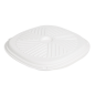 BOÎTES PIZZA 'BIONIC'  Ø35x2,8 CM BLANC BAGASSE (100 UNITÉ)
