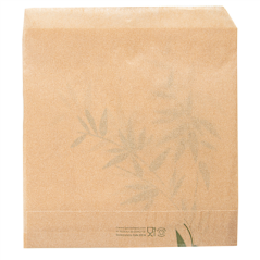 PAPIER INGRAISSABLES OUVERT 2 CÔTÉS FAST FOOD 'FEEL GREEN' 34 G/M2 13x14 CM NATUREL PARCH.INGRAISSABLE (1000 UNITÉ)