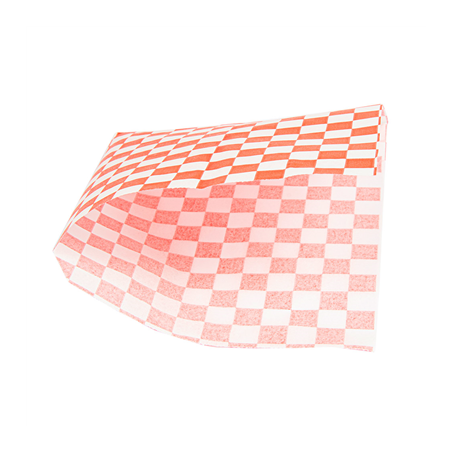 PAPIER INGRAISSABLES OUVERT 2 CÔTÉS FAST FOOD 'FITIPALDI' 34 G/M2 13x14 CM ROUGE PARCH.INGRAISSABLE (1000 UNITÉ)