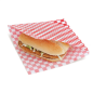 PAPIER INGRAISSABLES OUVERT 2 CÔTÉS FAST FOOD 'FITIPALDI' 34 G/M2 13x14 CM ROUGE PARCH.INGRAISSABLE (1000 UNITÉ)
