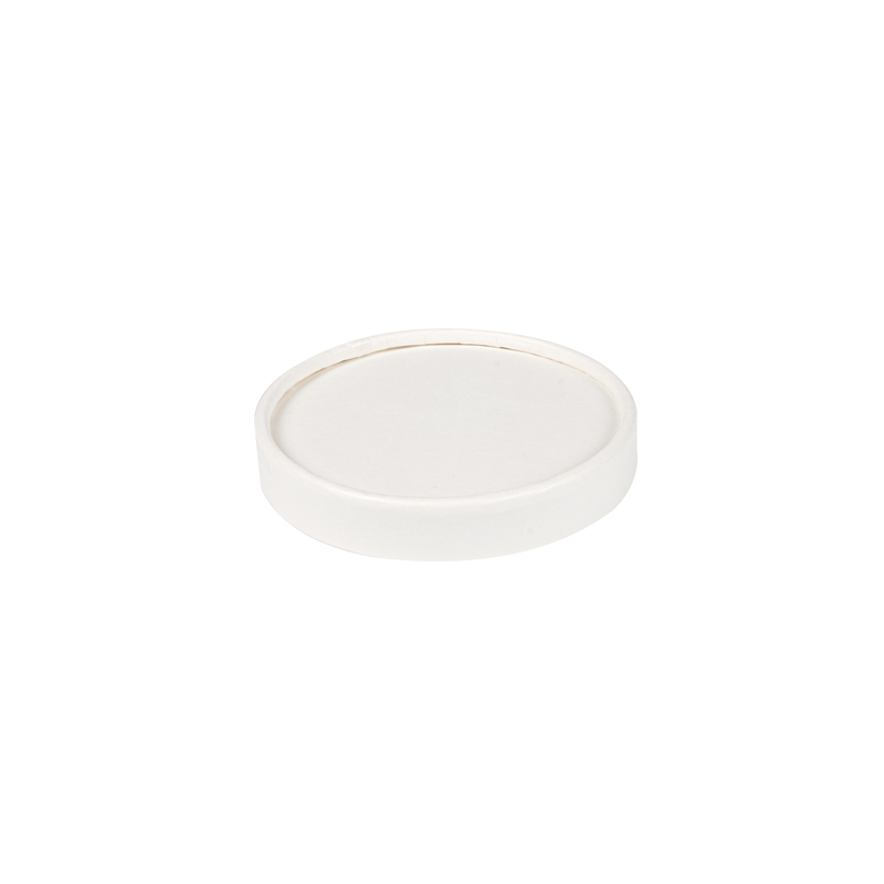 COUVERCLES POTS À GLACES 180 ML 280 + 18 PE G/M2 Ø8,7 CM BLANC CARTON (1000 UNITÉ)