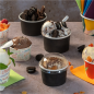 POTS À GLACES 300 ML 250 + 18 PE G/M2 Ø10x5,5 CM NOIR CARTON (2000 UNITÉ)