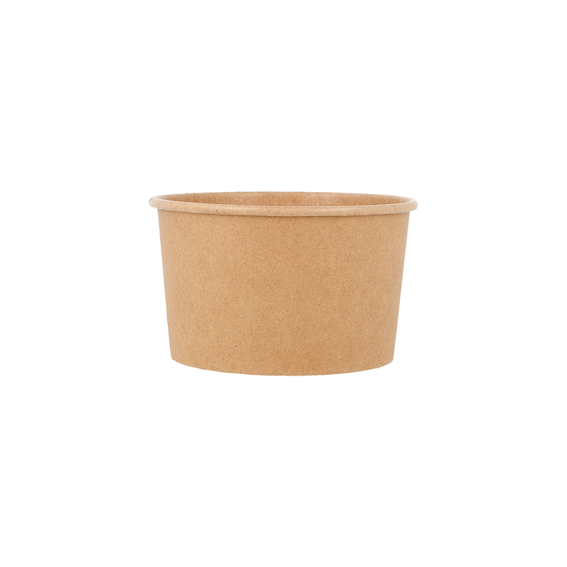 POTS À GLACES 300 ML 250 + 18 PE G/M2 Ø10x5,5 CM NATUREL CARTON (2000 UNITÉ)