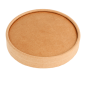 COUVERCLES POUR SALADIERS 212.98/99, 226.31/32/35/36/64  300 + 18 PE G/M2 Ø15 CM MARRON KRAFT (300 UNITÉ)