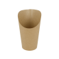 GOBELETS A FRITES OUVERTS 'NATURAL' 9 OZ - 270 ML 200 + 25PE G/M2 Ø7x10,5 CM MARRON CARTON (2500 UNITÉ)