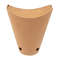 GOBELETS À FRITES AVEC FERMETURE 12 OZ - 360 ML 200 + 25PE G/M2 6,7x12,5 CM MARRON CARTON (2500 UNITÉ)