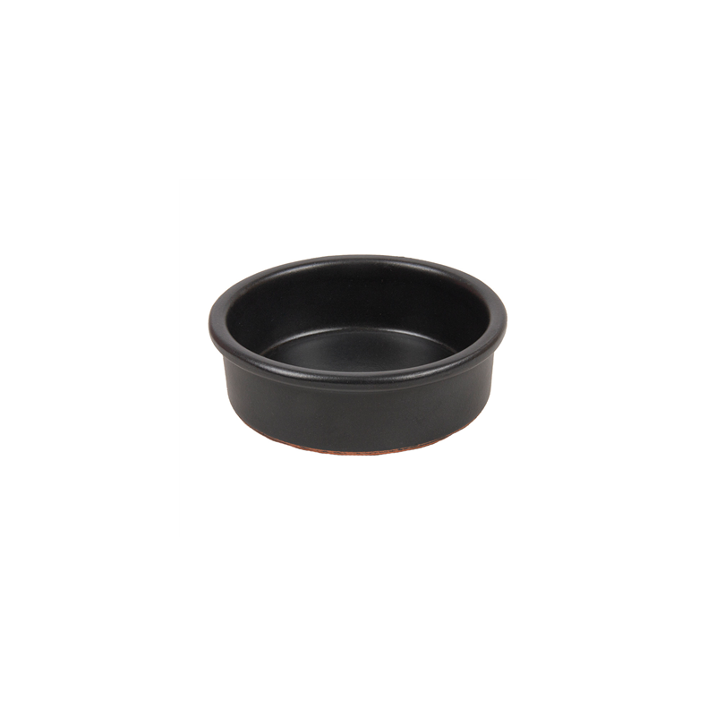 RÉCIPIENTS EN FAÏENCE POUR MISE EN BOUCHE 100 ML Ø8,95x2,9 CM NOIR CERAMIQUE (42 UNITÉ)
