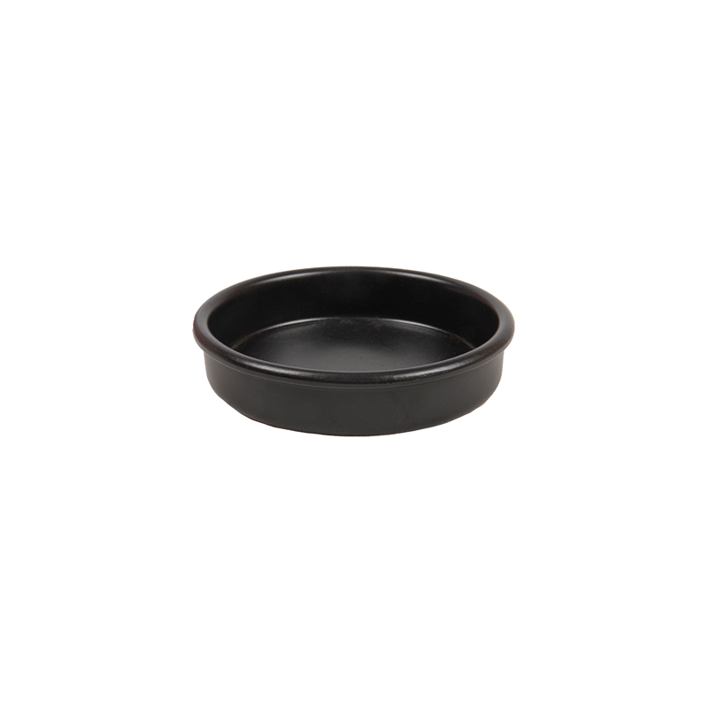 RÉCIPIENTS EN FAÏENCE POUR CRÈME CATALANE 220 ML Ø12x2,6 CM NOIR CERAMIQUE (44 UNITÉ)