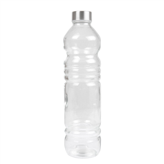 BOUTEILLE + COUVERCLE INOX 'WAKI GLASS' 1080 ML Ø8,2x32 CM TRANSPARENT VERRE (24 UNITÉ)