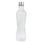 BOUTEILLE + COUVERCLE INOX 'WAKI GLASS' 990 ML Ø8,6x31 CM TRANSPARENT VERRE (24 UNITÉ)