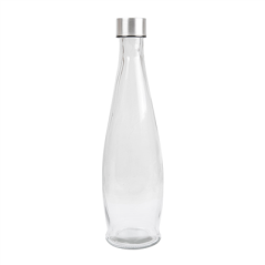 BOUTEILLE + COUVERCLE INOX 'WAKI GLASS' 930 ML Ø9x32 CM TRANSPARENT VERRE (24 UNITÉ)