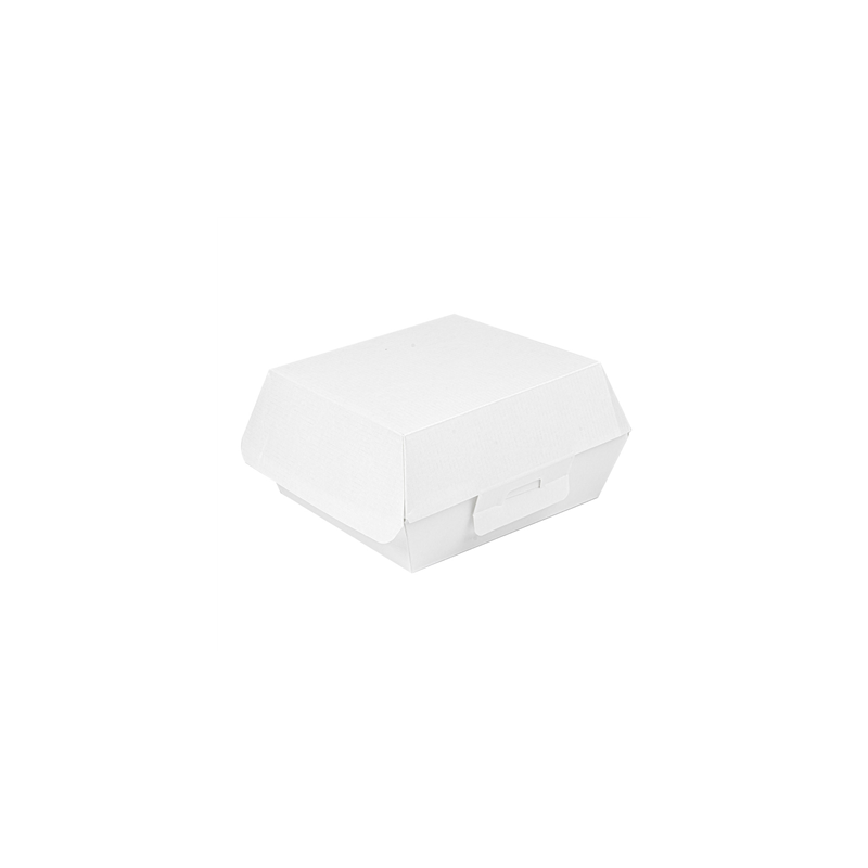 BOÎTES HAMBURGER 'THEPACK' 230 G/M2 13x12,5x6,2 CM (S) BLANC CARTON ONDULÉ NANO-MICRO (450 UNITÉ)