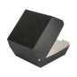 BOÎTES HAMBURGER 'THEPACK' 230 G/M2 13x12,5x6,2 CM (S) NOIR CARTON ONDULÉ NANO-MICRO (450 UNITÉ)