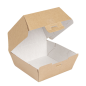 BOÎTES HAMBURGER 'THEPACK' 220 G/M2 13x12,5x9 CM (M) NATUREL CARTON ONDULÉ NANO-MICRO (500 UNITÉ)