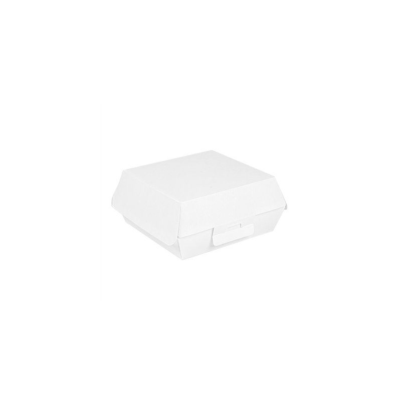 BOÎTES HAMBURGER 'THEPACK' 230 G/M2 14,2x13,7x6,1 CM (L) BLANC CARTON ONDULÉ NANO-MICRO (500 UNITÉ)