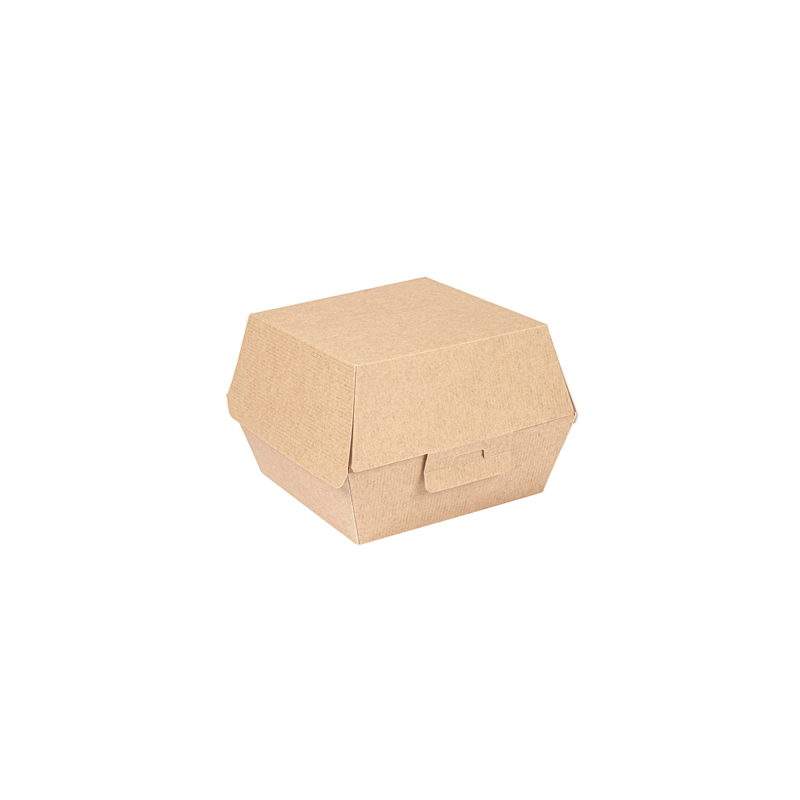 BOÎTES HAMBURGER 'THEPACK' 220 G/M2 14,4x13,6x9,2 CM (L+) NATUREL CARTON ONDULÉ NANO-MICRO (500 UNITÉ)