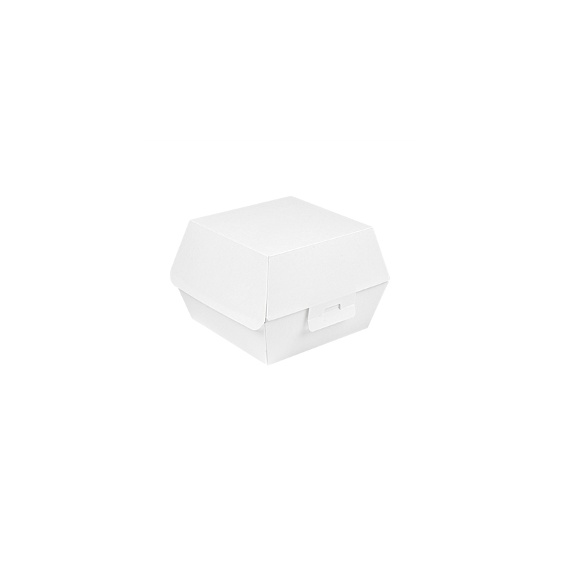 BOÎTES HAMBURGER 'THEPACK' 230 G/M2 14,4x13,6x9,2 CM (L+) BLANC CARTON ONDULÉ NANO-MICRO (500 UNITÉ)