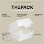 BOÎTES HAMBURGER 'THEPACK' 230 G/M2 14,4x13,6x9,2 CM (L+) BLANC CARTON ONDULÉ NANO-MICRO (500 UNITÉ)