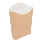 BOÎTES À FRITES JUMBO 'THEPACK' 165 G 220 G/M2 13,5x8,5x16 CM NATUREL CARTON ONDULÉ NANO-MICRO (1200 UNITÉ)
