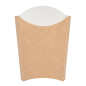 BOÎTES À FRITES JUMBO 'THEPACK' 165 G 220 G/M2 13,5x8,5x16 CM NATUREL CARTON ONDULÉ NANO-MICRO (1200 UNITÉ)