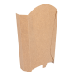 BOÎTES À FRITES JUMBO 'THEPACK' 165 G 220 G/M2 13,5x8,5x16 CM NATUREL CARTON ONDULÉ NANO-MICRO (1200 UNITÉ)
