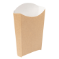 BOÎTES À FRITES 'THEPACK' 190 G 220 G/M2 14,5x9,5x18 CM NATUREL CARTON ONDULÉ NANO-MICRO (1200 UNITÉ)