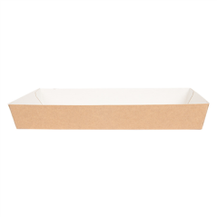 PLATEAUX REPAS 'THEPACK' 230 G/M2 25,5x18x3,7 CM NATUREL CARTON ONDULÉ NANO-MICRO (130 UNITÉ)
