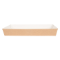 PLATEAUX REPAS 'THEPACK' 230 G/M2 25,5x18x3,7 CM NATUREL CARTON ONDULÉ NANO-MICRO (130 UNITÉ)