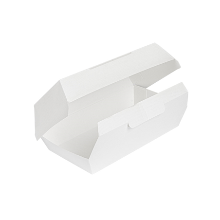 BOÎTES "LUNCH BOX" 'THEPACK' 230 G/M2 19,5x11,5x6,5 CM BLANC CARTON ONDULÉ NANO-MICRO (300 UNITÉ)