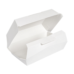 BOÎTES "LUNCH BOX" 'THEPACK' 230 G/M2 22x13x7,5 CM BLANC CARTON ONDULÉ NANO-MICRO (300 UNITÉ)