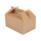 BOÎTES TRANSPORT DE REPAS 'THEPACK' 220 G/M2 18x12x9 CM NATUREL CARTON ONDULÉ NANO-MICRO (100 UNITÉ)