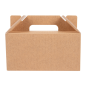 BOÎTES TRANSPORT DE REPAS 'THEPACK' 220 G/M2 18x12x9 CM NATUREL CARTON ONDULÉ NANO-MICRO (100 UNITÉ)