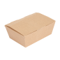 BOÎTES "LUNCH BOX" COUVERCLES 'THEPACK' 500 ML (16 oz) 220 G/M2 14x9,7x5 CM NATUREL CARTON ONDULÉ NANO-MICRO (480 UNITÉ)
