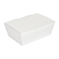 BOÎTES "LUNCH BOX" COUVERCLES 'THEPACK' 500 ML (16 oz) 230 G/M2 14x9,7x5 CM BLANC CARTON ONDULÉ NANO-MICRO (480 UNITÉ)