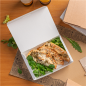 BOÎTES "LUNCH BOX" COUVERCLES 'THEPACK' 500 ML (16 oz) 230 G/M2 14x9,7x5 CM BLANC CARTON ONDULÉ NANO-MICRO (480 UNITÉ)